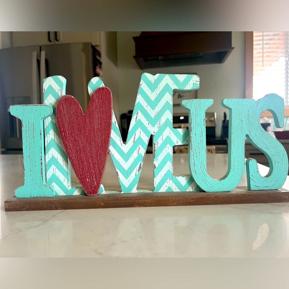 “I Love Us” Hobby Lobby Wooden Sign